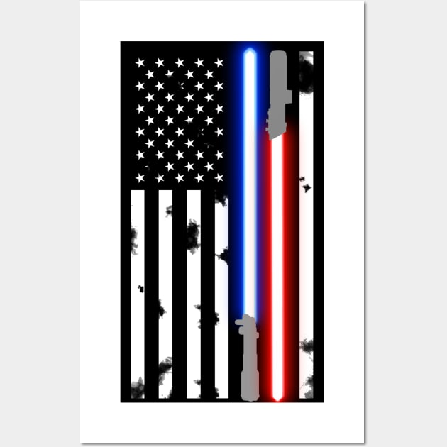 saber American flag Wall Art by turborx